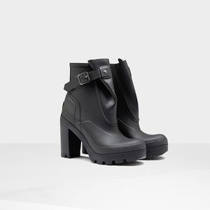 Hunter Original Ankle Galosh High Heel Boot in black